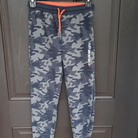 Navy Orange Defacto Camouflage Joggers Sweatpants Cotton Boys Size 9 -10 Years - Picture 1 of 5